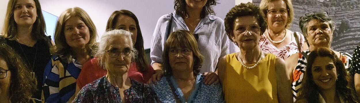 fotografia das mulheres entrevistadas para os v&iacute;deos da exposi&ccedil;&atilde;o permanente em dia de inaugura&ccedil;&atilde;o do CIMD